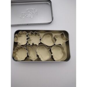 Pampered Chef Creative Mini Cookie Cutters Set of 8 in Storage Tin